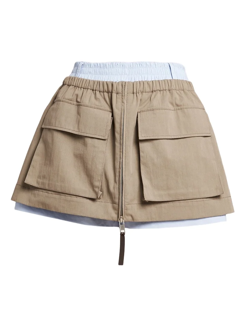 MOSCHINO Women's Double-Waistband Cotton-Blend Skorts