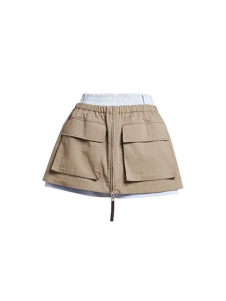 MOSCHINO Women's Double-Waistband Cotton-Blend Skorts