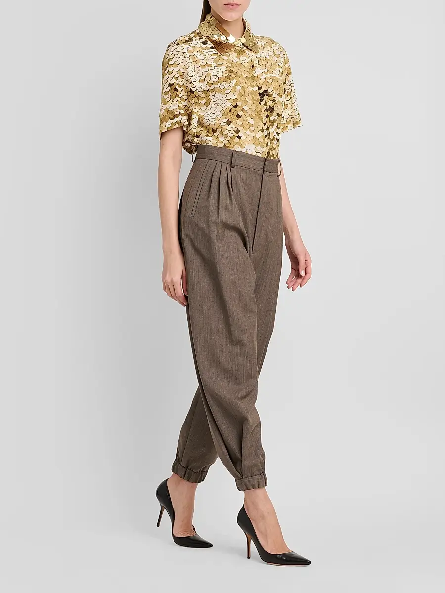 MOSCHINO Women's Sequined Silk Shirt | Thumbnail 2 MOSCHINO Women's Sequined Silk Shirt | Thumbnail 2
