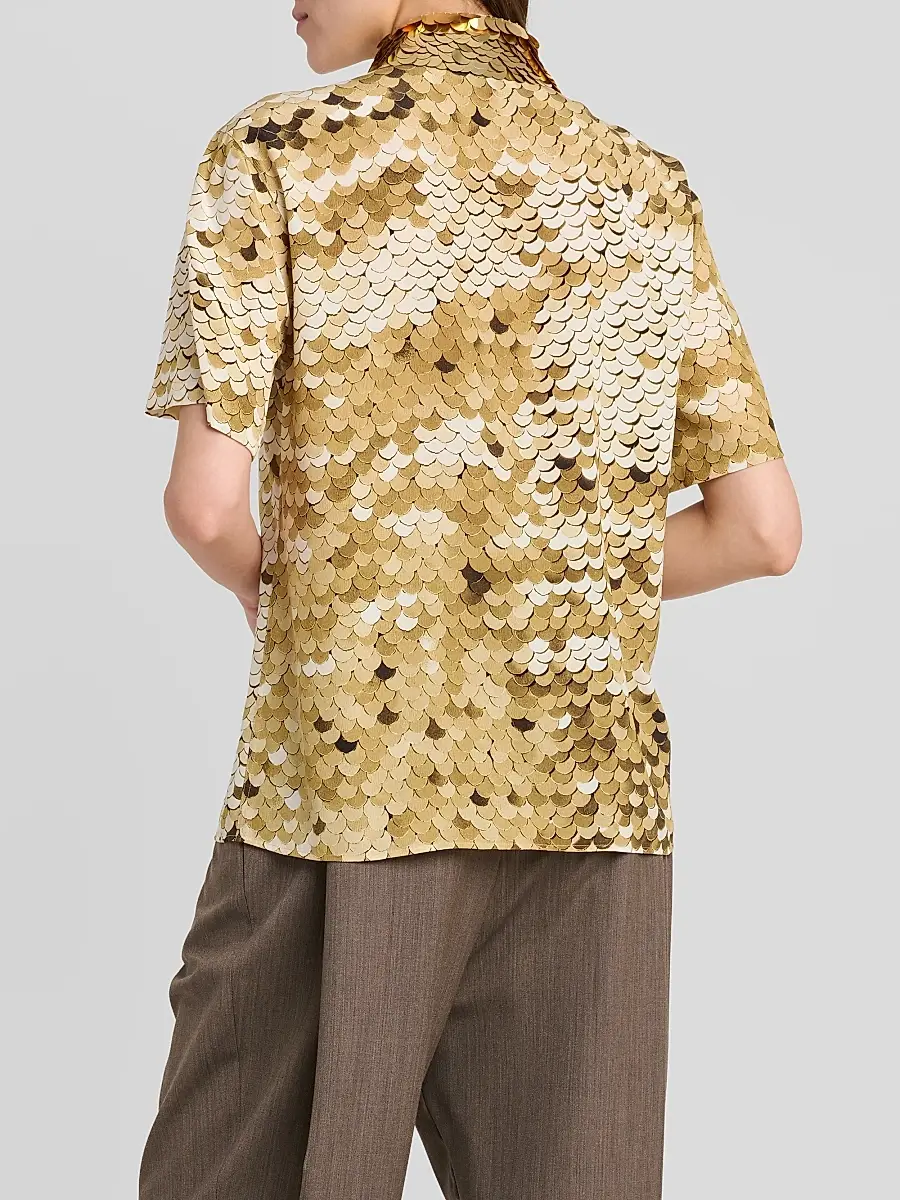 MOSCHINO Women's Sequined Silk Shirt | Thumbnail 3 MOSCHINO Women's Sequined Silk Shirt | Thumbnail 3