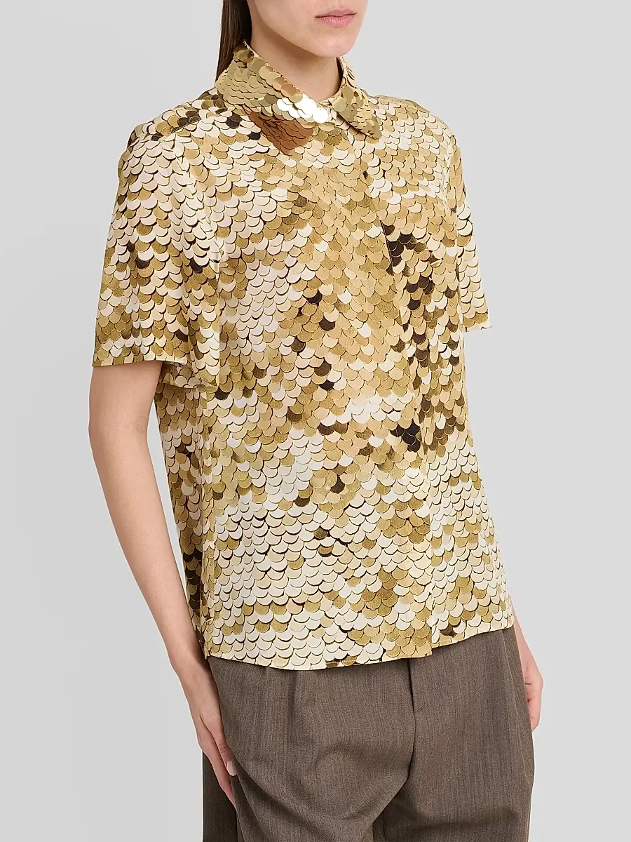 MOSCHINO Women's Sequined Silk Shirt | Thumbnail 5 MOSCHINO Women's Sequined Silk Shirt | Thumbnail 5