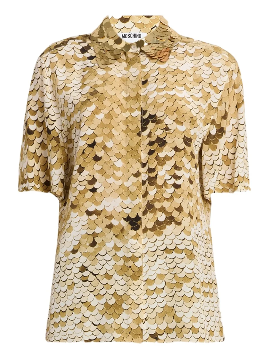 MOSCHINO Women's Sequined Silk Shirt