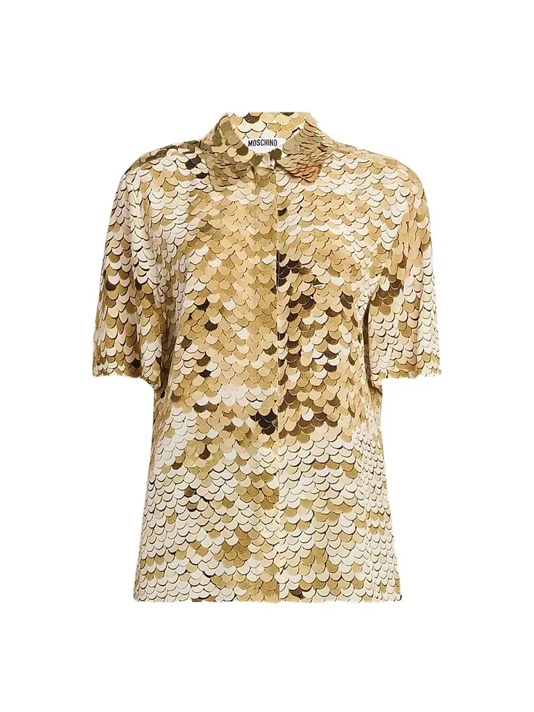 MOSCHINO Women's Sequined Silk Shirt
