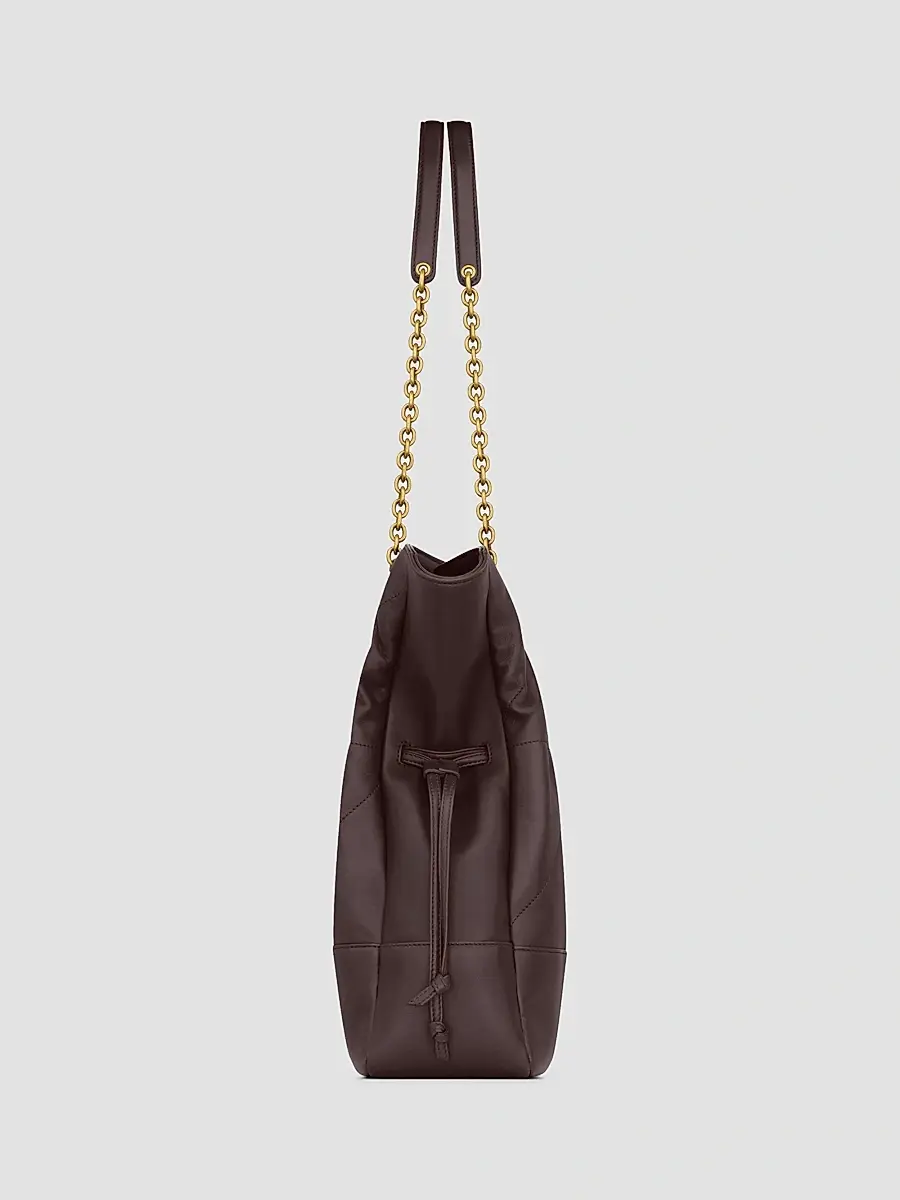 Saint Laurent Women's Jamie Shopping Tote Bag in Lambskin - Arabica | Thumbnail 2 Saint Laurent Women's Jamie Shopping Tote Bag in Lambskin - Arabica | Thumbnail 2