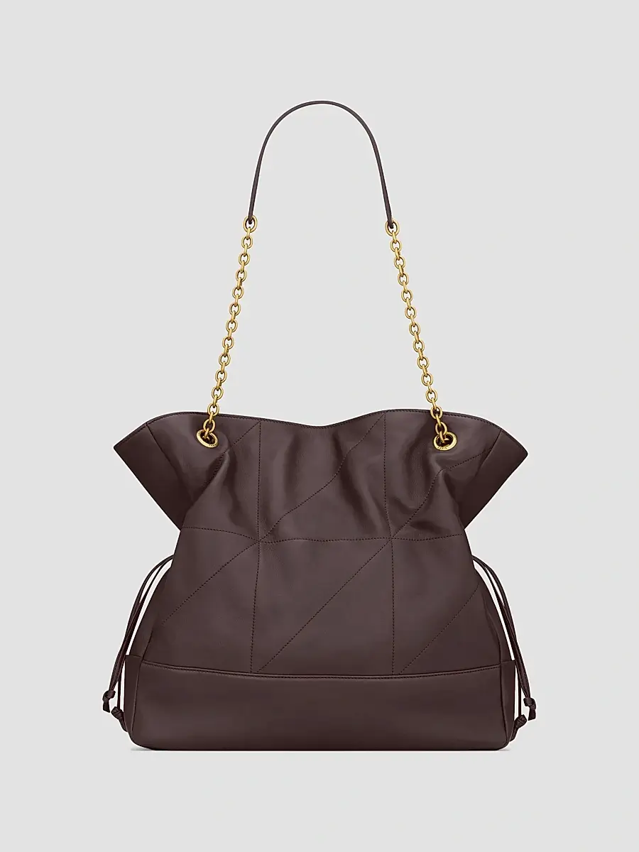 Saint Laurent Women's Jamie Shopping Tote Bag in Lambskin - Arabica | Thumbnail 4 Saint Laurent Women's Jamie Shopping Tote Bag in Lambskin - Arabica | Thumbnail 4