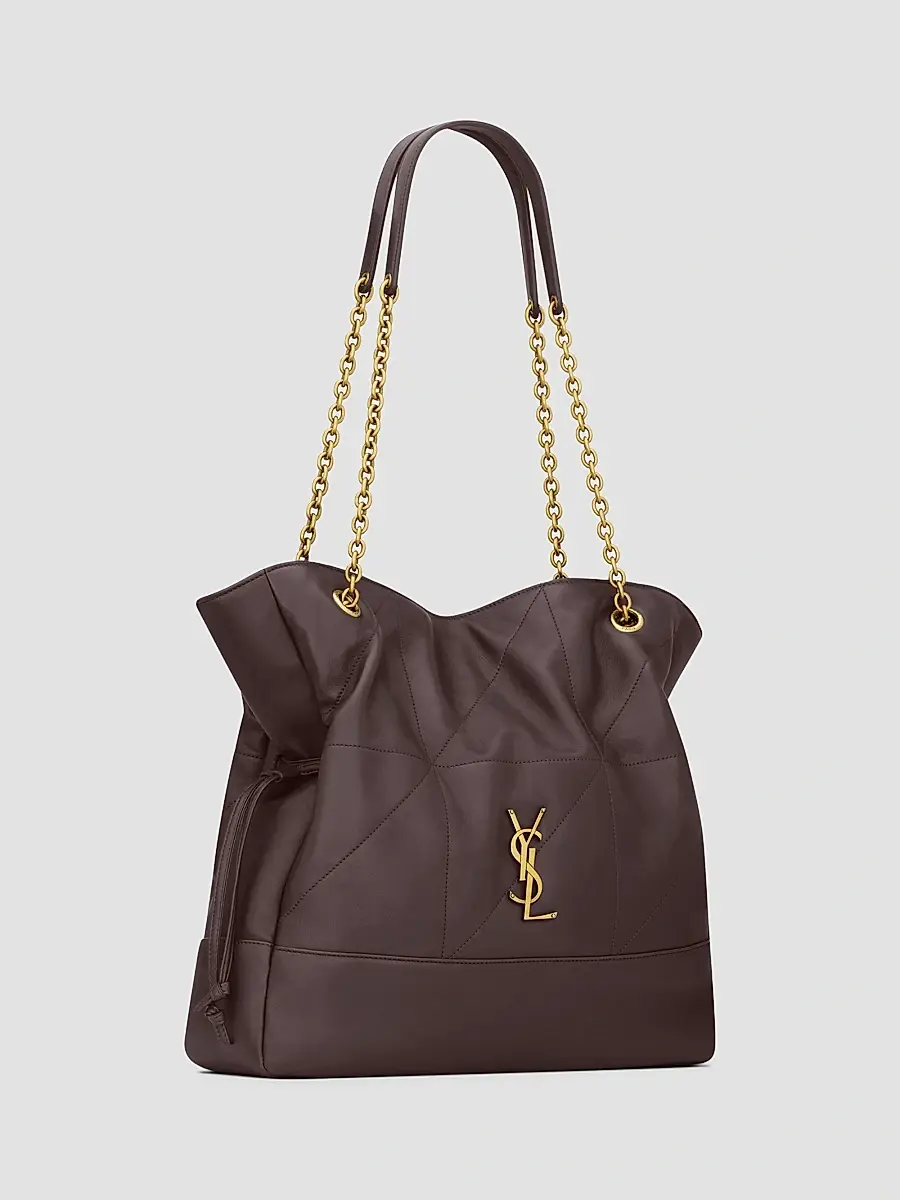 Saint Laurent Women's Jamie Shopping Tote Bag in Lambskin - Arabica | Thumbnail 5 Saint Laurent Women's Jamie Shopping Tote Bag in Lambskin - Arabica | Thumbnail 5