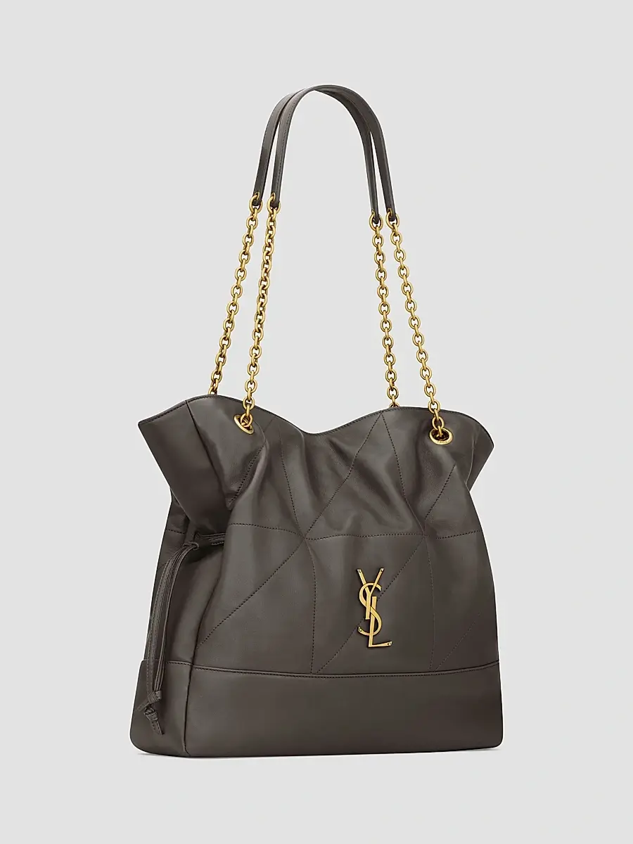 Saint Laurent Women's Jamie Shopping Tote Bag in Lambskin - Urban Grey | Thumbnail 4 Saint Laurent Women's Jamie Shopping Tote Bag in Lambskin - Urban Grey | Thumbnail 4