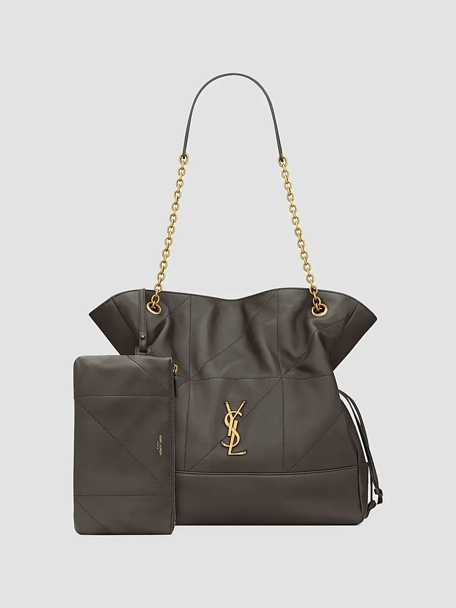 Saint Laurent Women's Jamie Shopping Tote Bag in Lambskin - Urban Grey | Thumbnail 5 Saint Laurent Women's Jamie Shopping Tote Bag in Lambskin - Urban Grey | Thumbnail 5