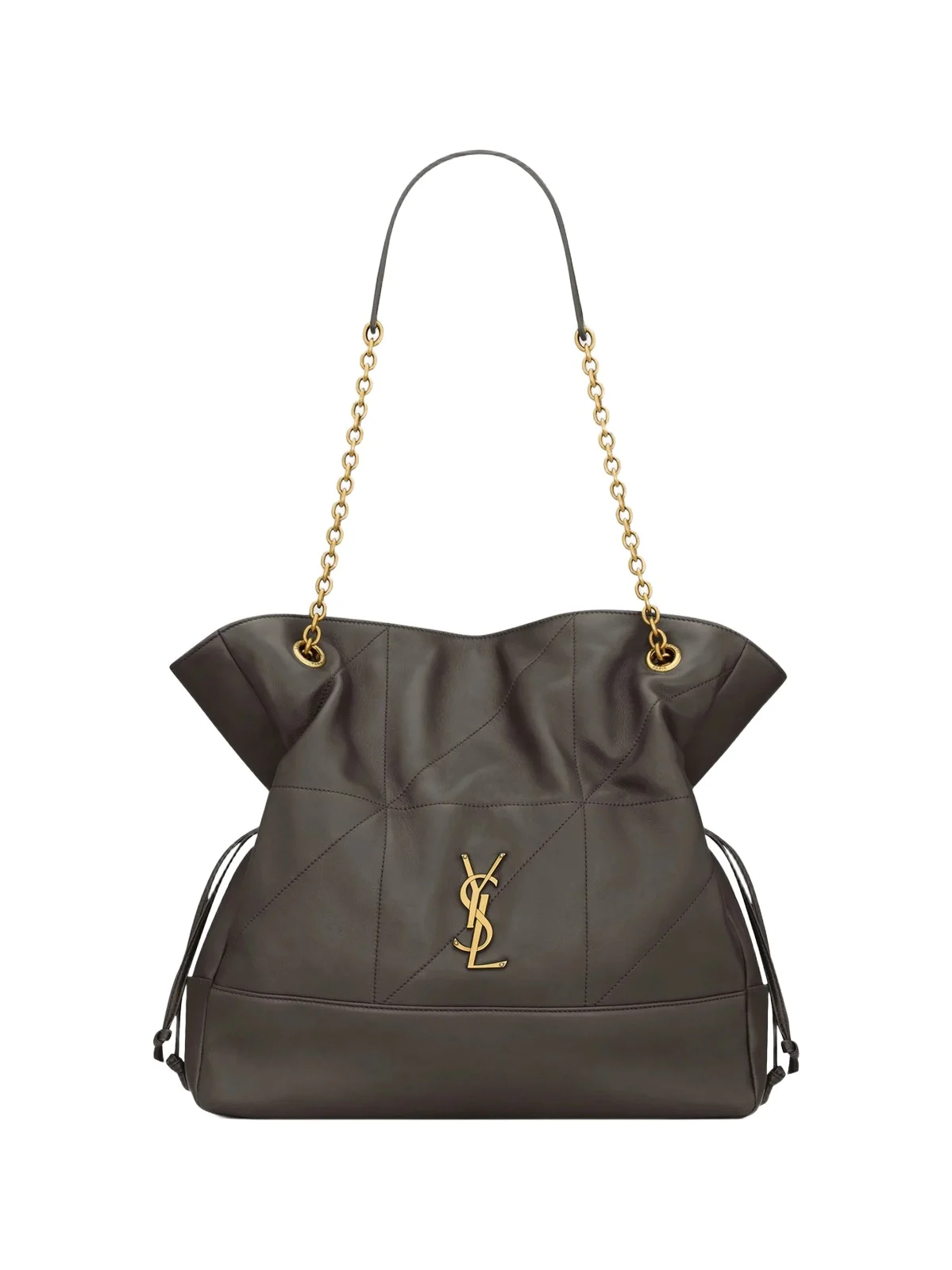 Saint Laurent Women's Jamie Shopping Tote Bag in Lambskin - Urban Grey