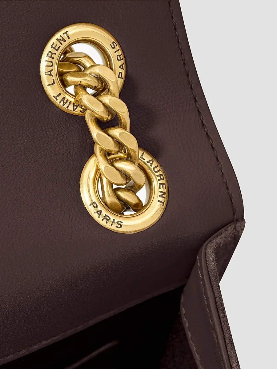 Saint Laurent Women's Envelope Medium Shoulder Bag in Suede - Dark Chocolate | Thumbnail 7 Saint Laurent Women's Envelope Medium Shoulder Bag in Suede - Dark Chocolate | Thumbnail 7