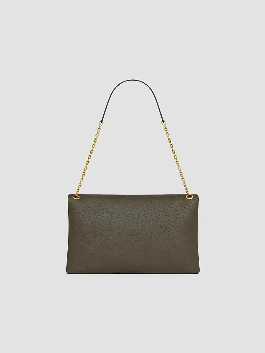 Saint Laurent Women's Cassandre Large Pouch on Chain in Lambskin - Light Musk | Thumbnail 4 Saint Laurent Women's Cassandre Large Pouch on Chain in Lambskin - Light Musk | Thumbnail 4