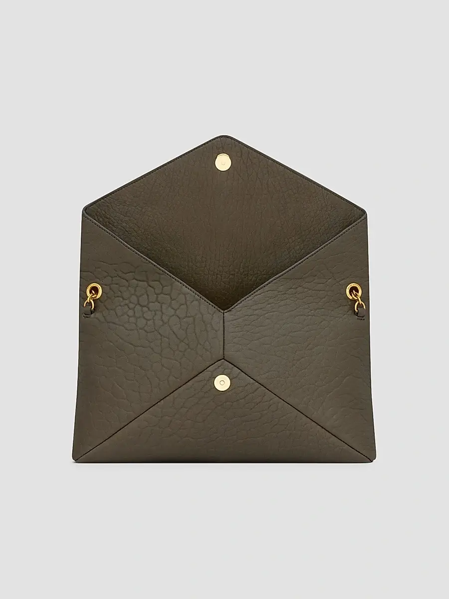 Saint Laurent Women's Cassandre Large Pouch on Chain in Lambskin - Light Musk | Thumbnail 5 Saint Laurent Women's Cassandre Large Pouch on Chain in Lambskin - Light Musk | Thumbnail 5