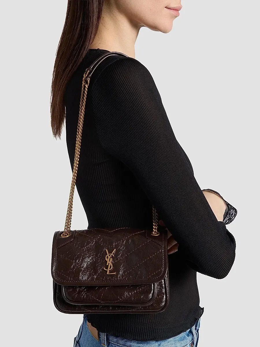 Saint Laurent Women's Niki Mini Bag in Vintage Leather - Arabica | Thumbnail 3 Saint Laurent Women's Niki Mini Bag in Vintage Leather - Arabica | Thumbnail 3