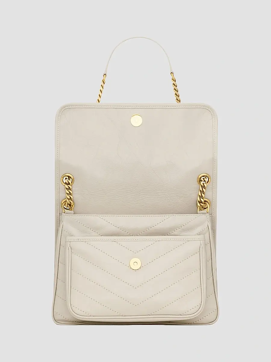 Saint Laurent Women's Niki Medium Shoulder Bag in Vintage Leather - White | Thumbnail 3 Saint Laurent Women's Niki Medium Shoulder Bag in Vintage Leather - White | Thumbnail 3