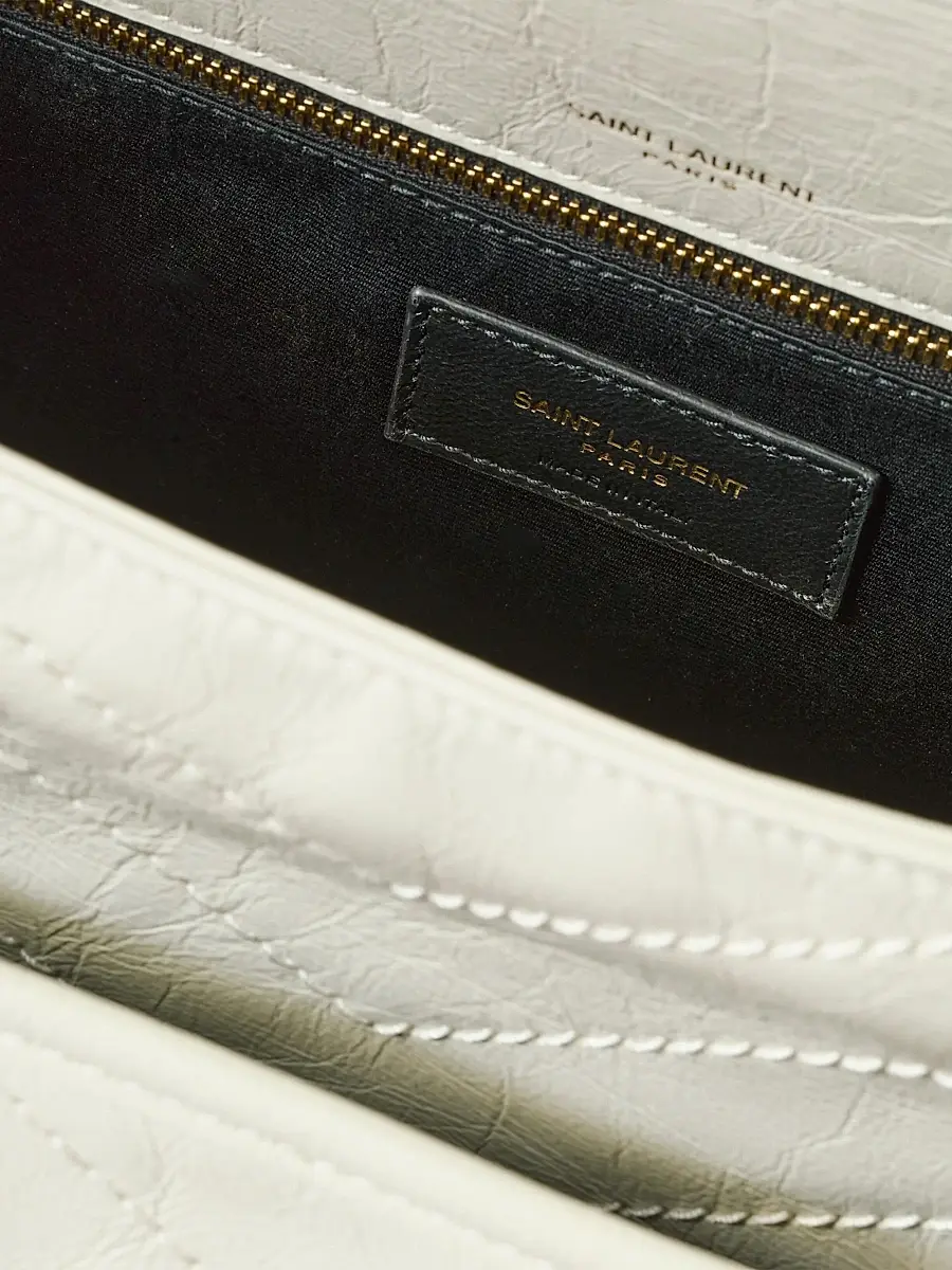 Saint Laurent Women's Niki Medium Shoulder Bag in Vintage Leather - White | Thumbnail 8 Saint Laurent Women's Niki Medium Shoulder Bag in Vintage Leather - White | Thumbnail 8