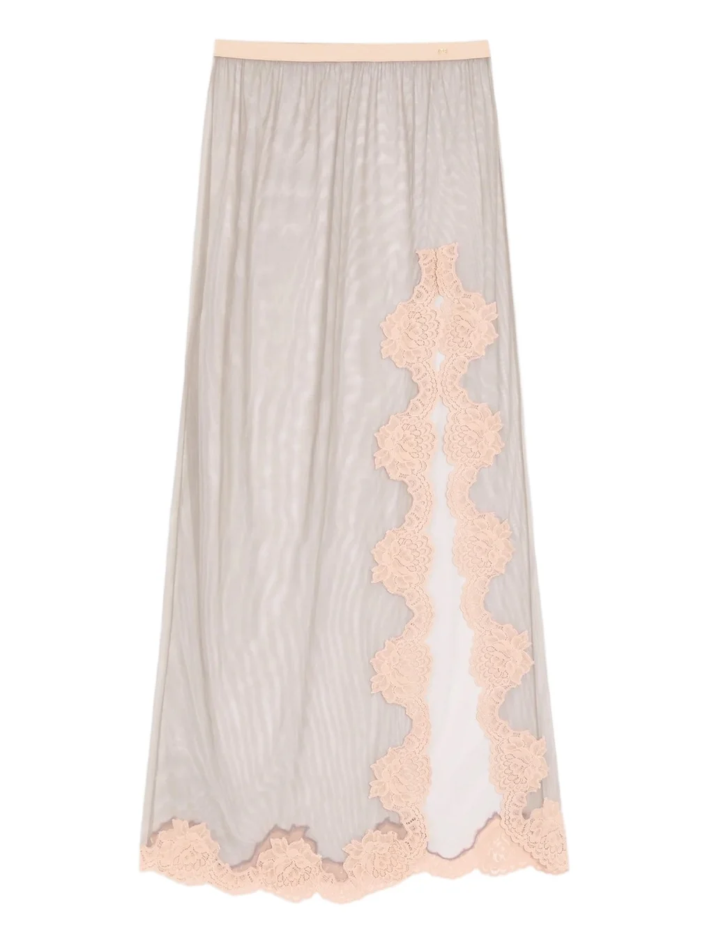 Women's Long Skirt in Sheer Tulle - Grey Peach Women's Long Skirt in Sheer Tulle - Grey Peach