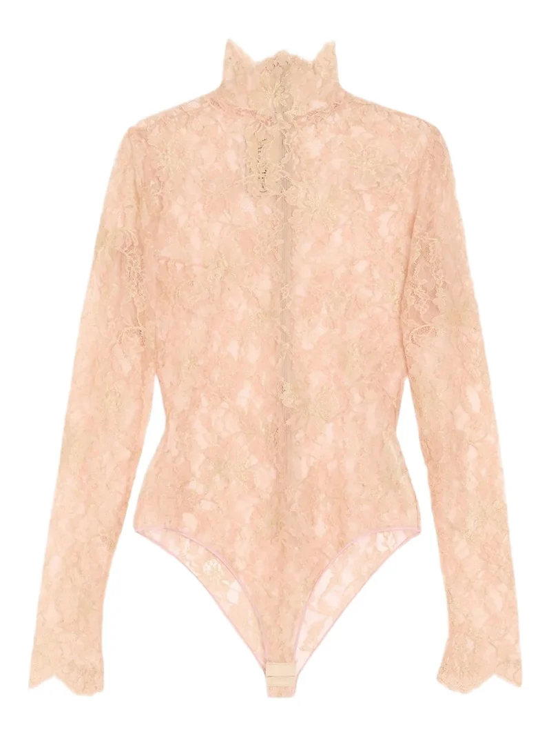 Valentino Women's Lurex Lace Bodysuit