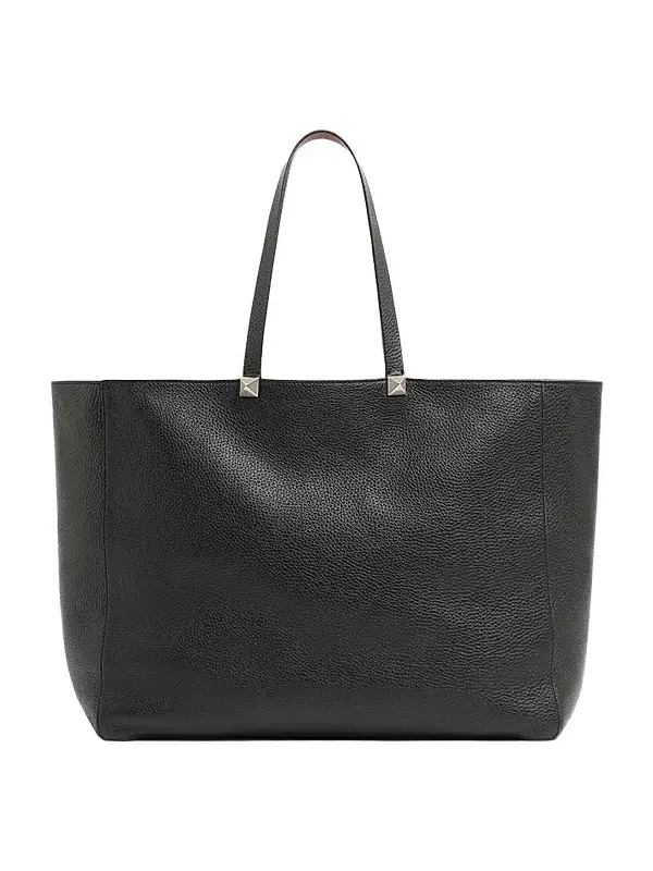 Valentino Men's Rockstud Reversible Elk Print Calfskin Tote