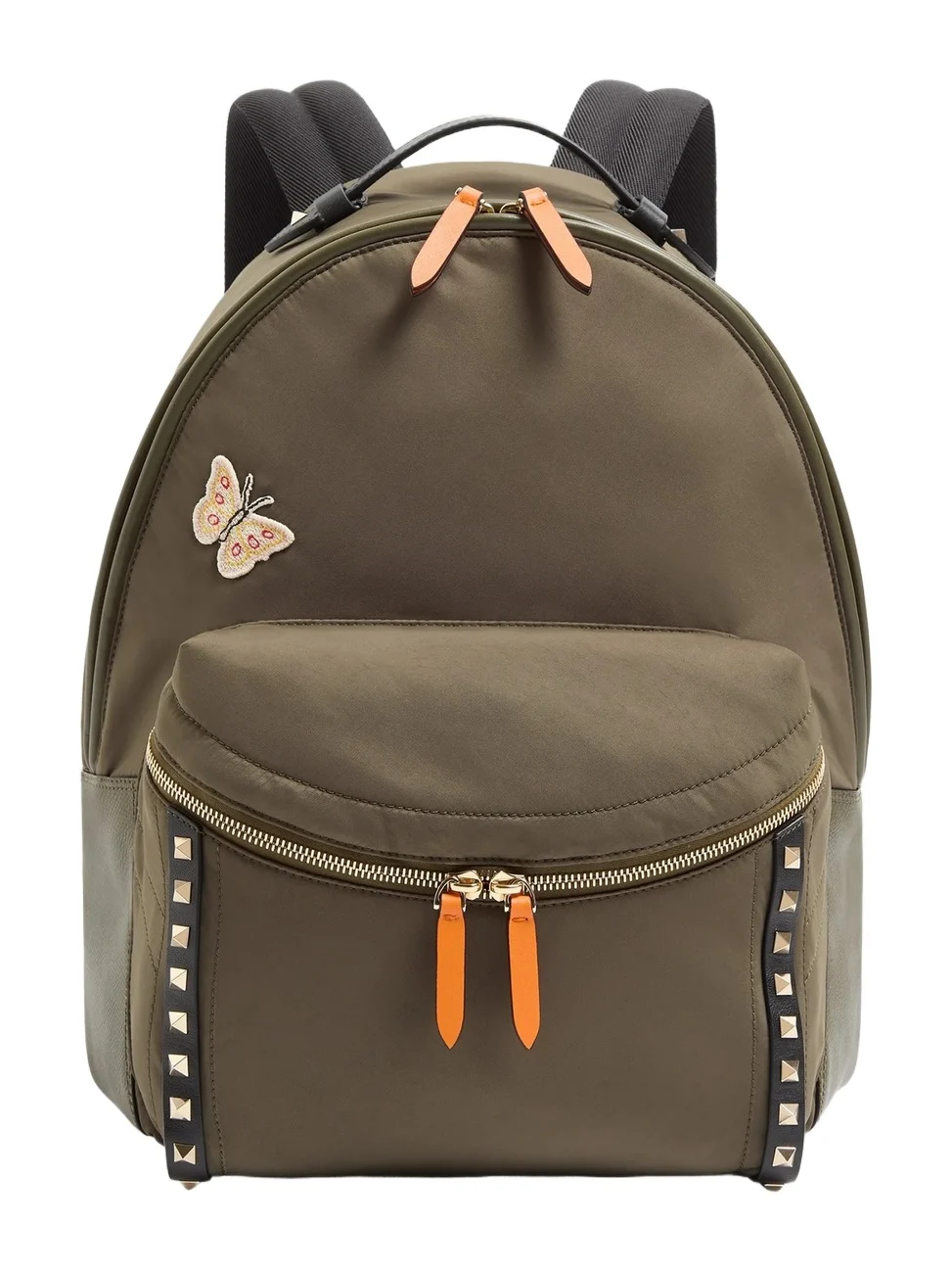 Valentino Men's Rockstud Backpack in Technical Fabric - Military Green
