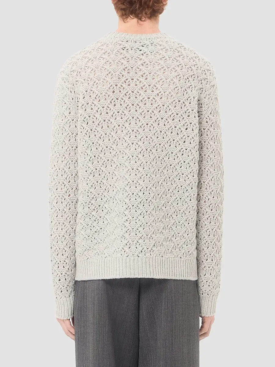 Valentino Men's Wool and Cashmere Sweater with Metallic V Detail | Thumbnail 5 Valentino Men's Wool and Cashmere Sweater with Metallic V Detail | Thumbnail 5
