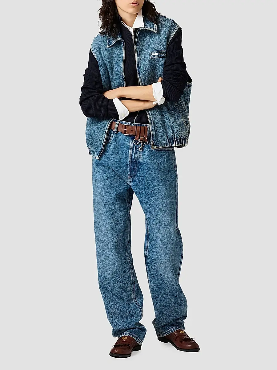 Miu Miu Women's Five-Pocket Denim Jeans | Thumbnail 2 Miu Miu Women's Five-Pocket Denim Jeans | Thumbnail 2