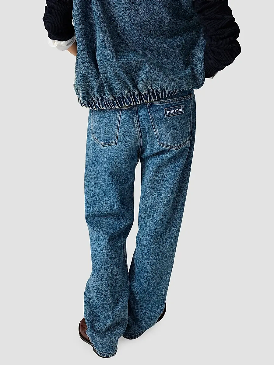 Miu Miu Women's Five-Pocket Denim Jeans | Thumbnail 4 Miu Miu Women's Five-Pocket Denim Jeans | Thumbnail 4