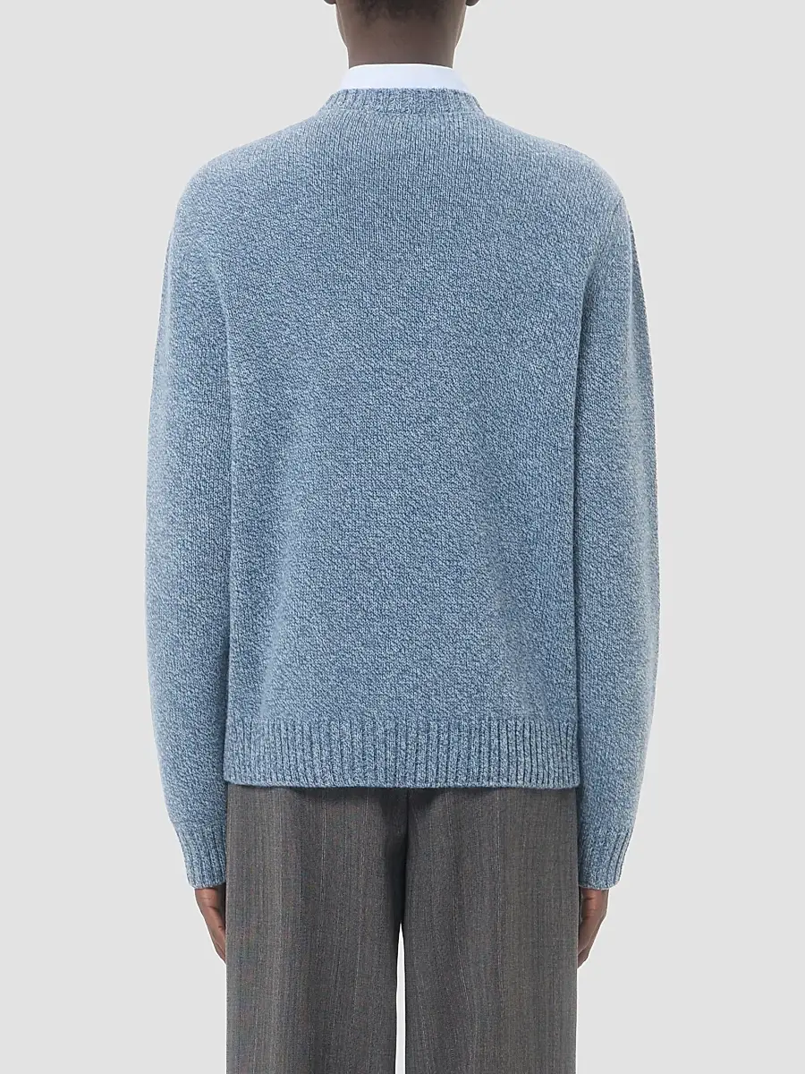 Valentino Men's Wool Sweater with Embroidered Butterfly Patch | Thumbnail 5 Valentino Men's Wool Sweater with Embroidered Butterfly Patch | Thumbnail 5