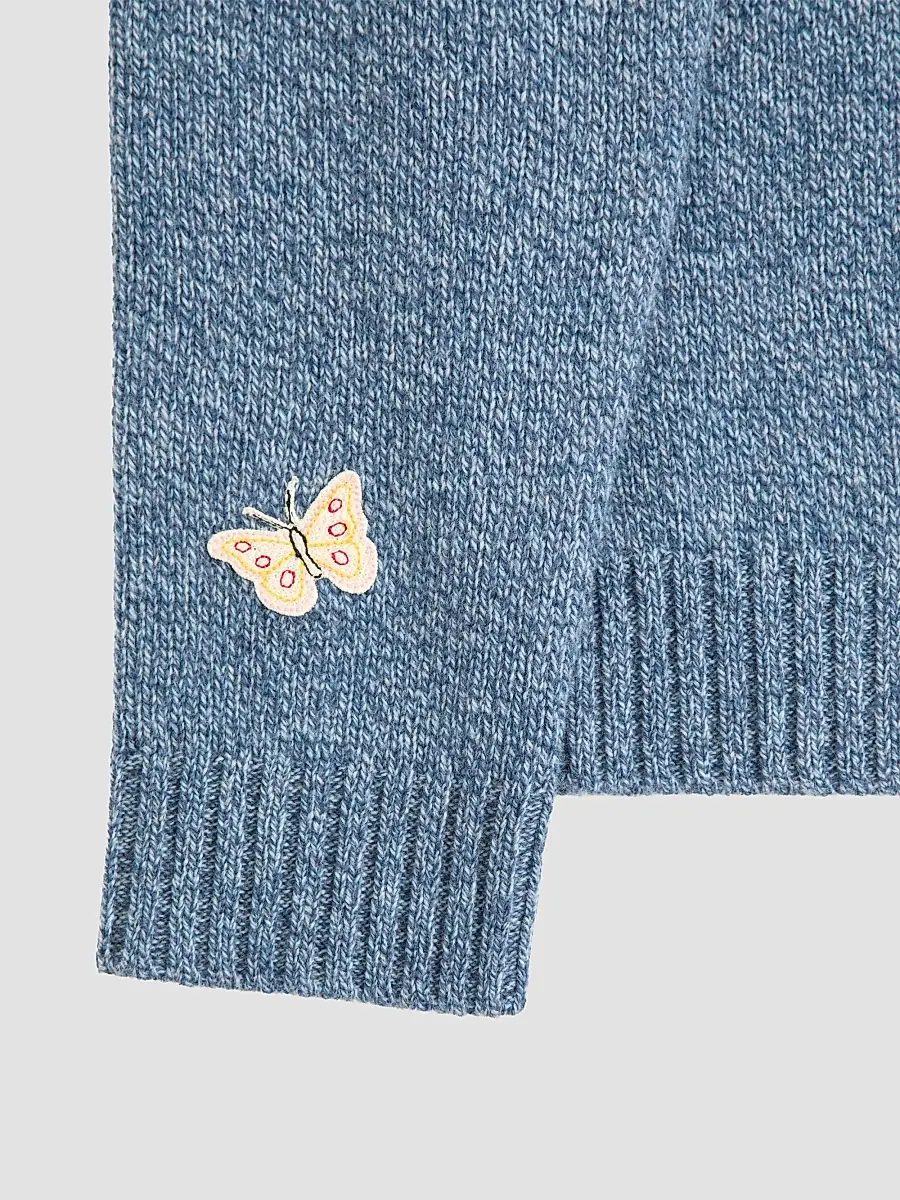 Valentino Men's Wool Sweater with Embroidered Butterfly Patch | Thumbnail 7 Valentino Men's Wool Sweater with Embroidered Butterfly Patch | Thumbnail 7