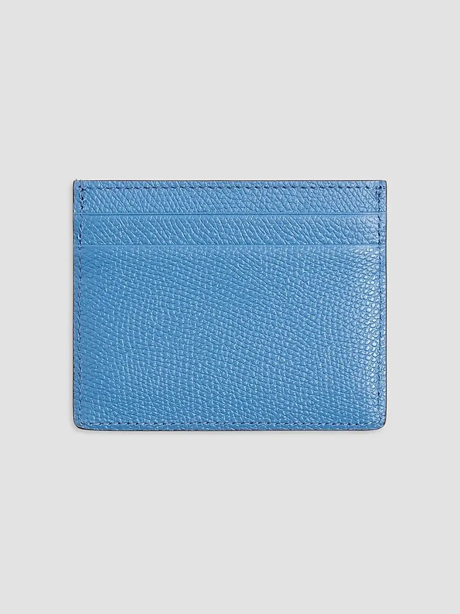 Valentino Men's VLogo Signature Cardholder in Grainy Calfskin - Sky Blue | Thumbnail 2 Valentino Men's VLogo Signature Cardholder in Grainy Calfskin - Sky Blue | Thumbnail 2