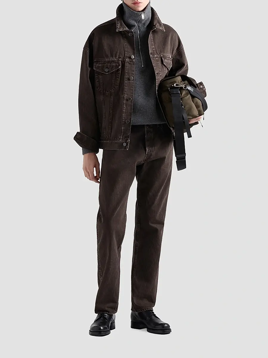 Prada Men's Wool and Cashmere Polo Sweater | Thumbnail 2