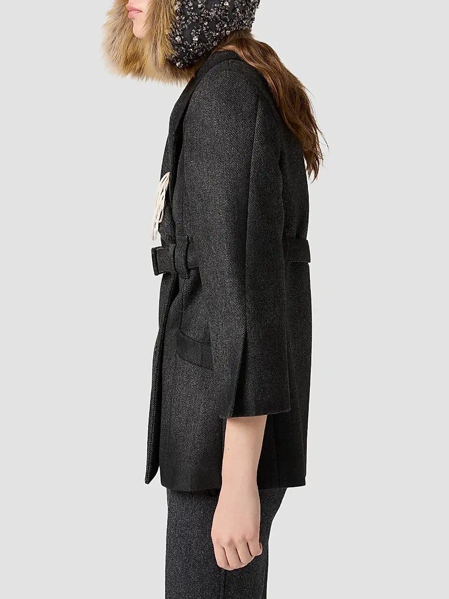 Miu Miu Women's Double-Breasted Double Wool Jacket | Thumbnail 4