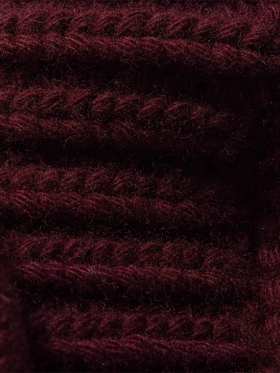 Miu Miu Women's Wool and Cashmere Hat - Dark Red | Thumbnail 2 Miu Miu Women's Wool and Cashmere Hat - Dark Red | Thumbnail 2
