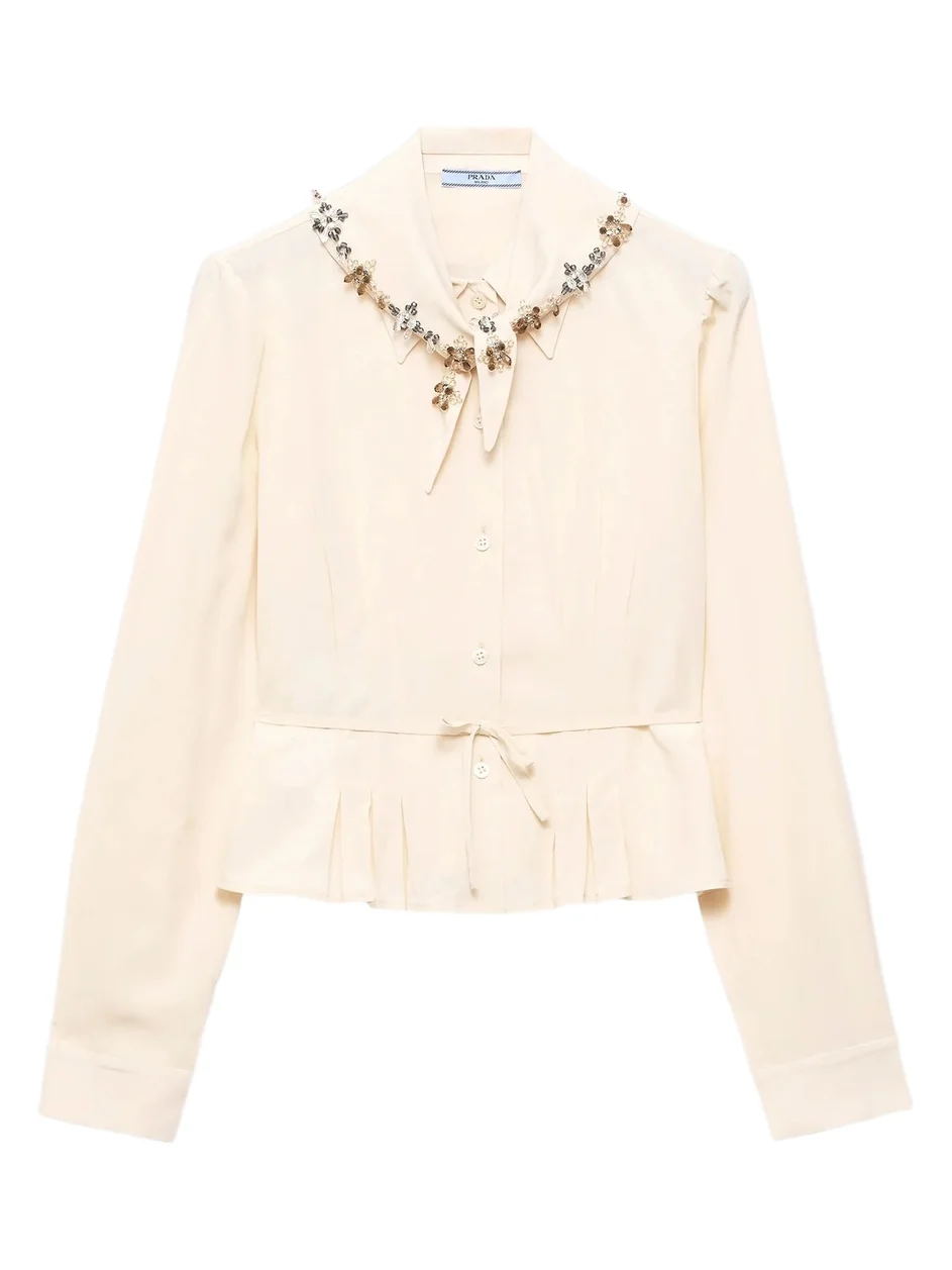 Prada Women's Silk Marocain Shirt
