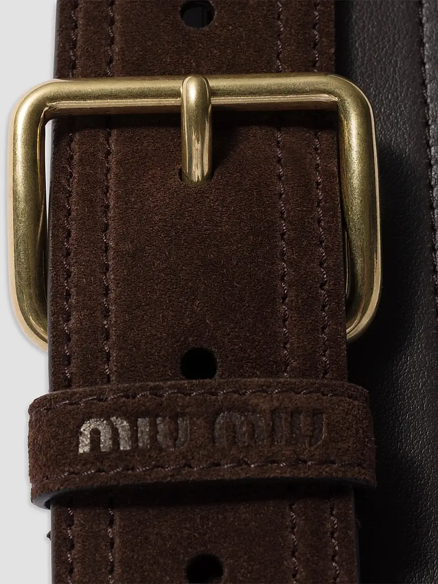 Miu Miu Women's Suede Belt | Thumbnail 2 Miu Miu Women's Suede Belt | Thumbnail 2