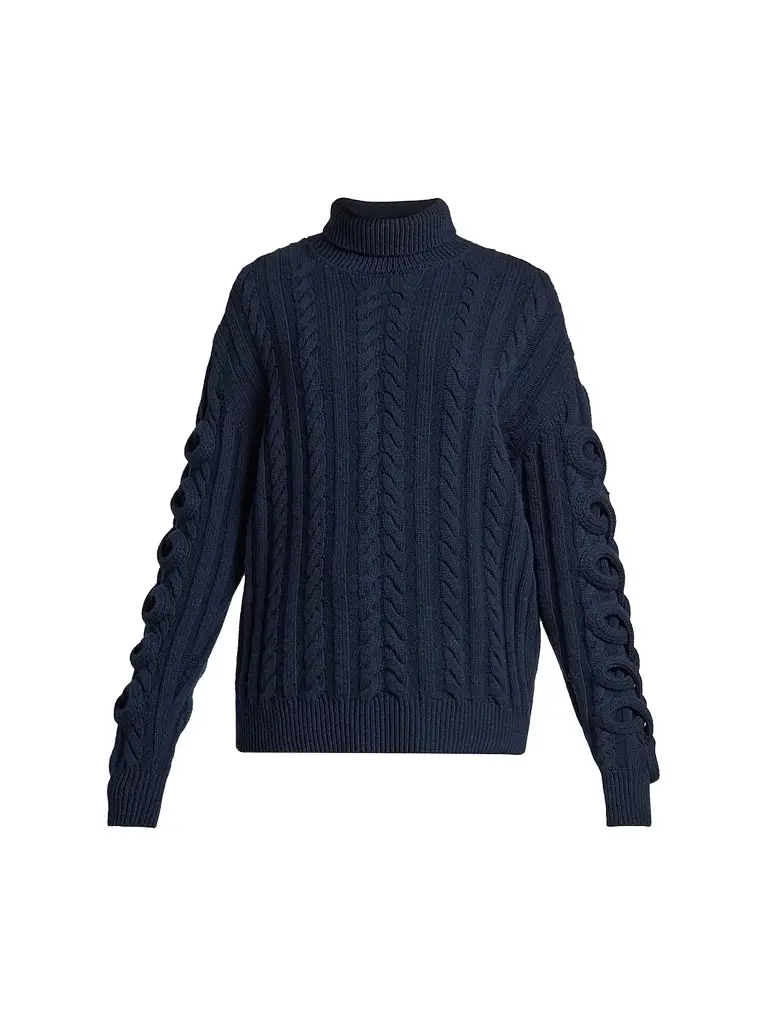 Etro Women's Cable-Knit Wool Sweater | Image 1 Etro Women's Cable-Knit Wool Sweater | Image 1