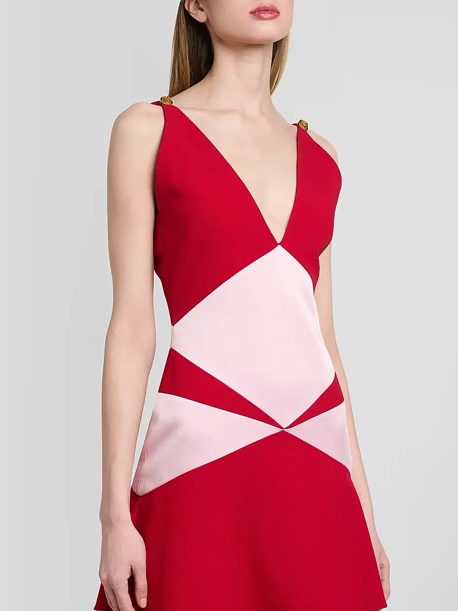 Versace Women's Two-Tone Prism Mini Dress | Thumbnail 5 Versace Women's Two-Tone Prism Mini Dress | Thumbnail 5