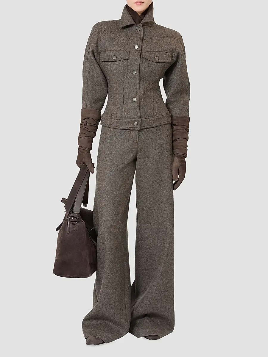 Max Mara Women's Felted Wool Trucker Jacket | Thumbnail 2 Max Mara Women's Felted Wool Trucker Jacket | Thumbnail 2