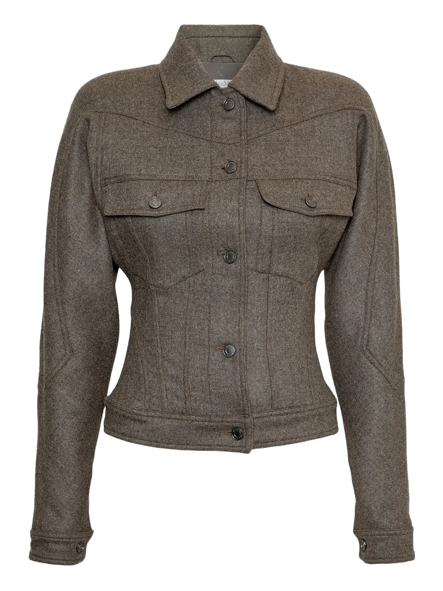 Women's Felted Wool Trucker Jacket Women's Felted Wool Trucker Jacket