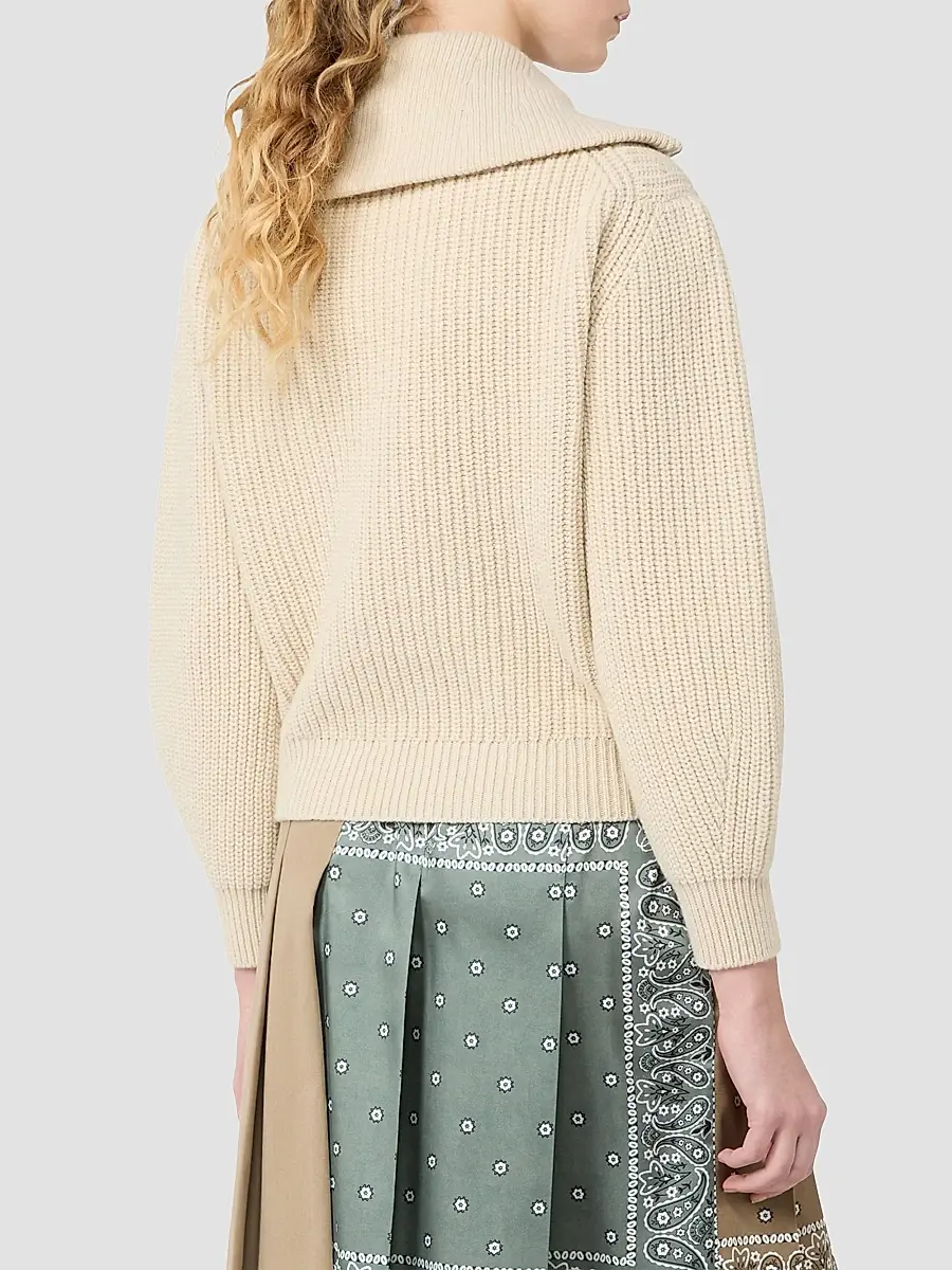 Weekend Max Mara Women's Wool Zip Up Roll Neck Jumper | Thumbnail 4 Weekend Max Mara Women's Wool Zip Up Roll Neck Jumper | Thumbnail 4