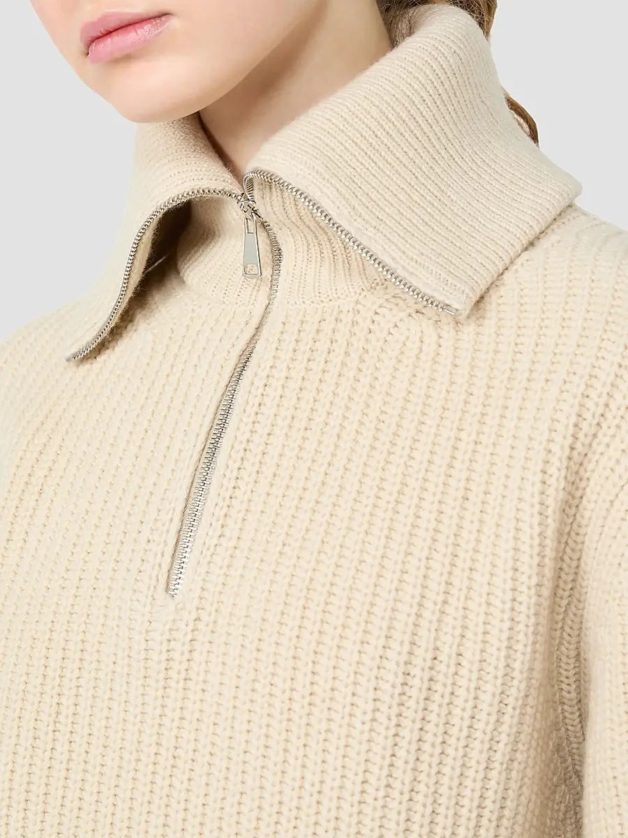Weekend Max Mara Women's Wool Zip Up Roll Neck Jumper | Thumbnail 6 Weekend Max Mara Women's Wool Zip Up Roll Neck Jumper | Thumbnail 6