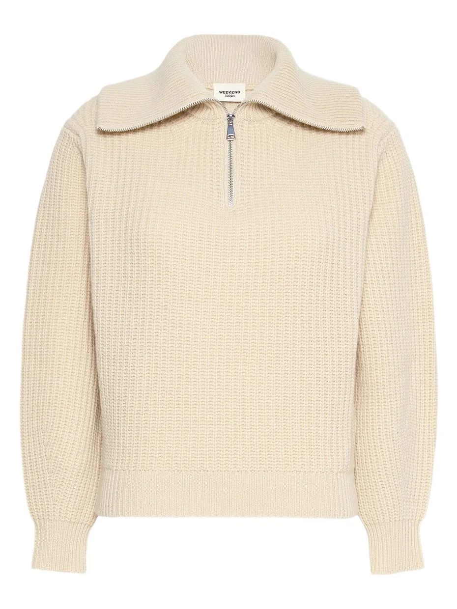 Weekend Max Mara Women's Wool Zip Up Roll Neck Jumper