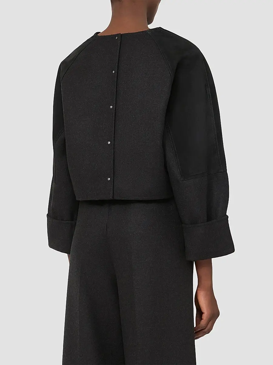 Max Mara Women's Wool Flannel Blouse | Thumbnail 4 Max Mara Women's Wool Flannel Blouse | Thumbnail 4