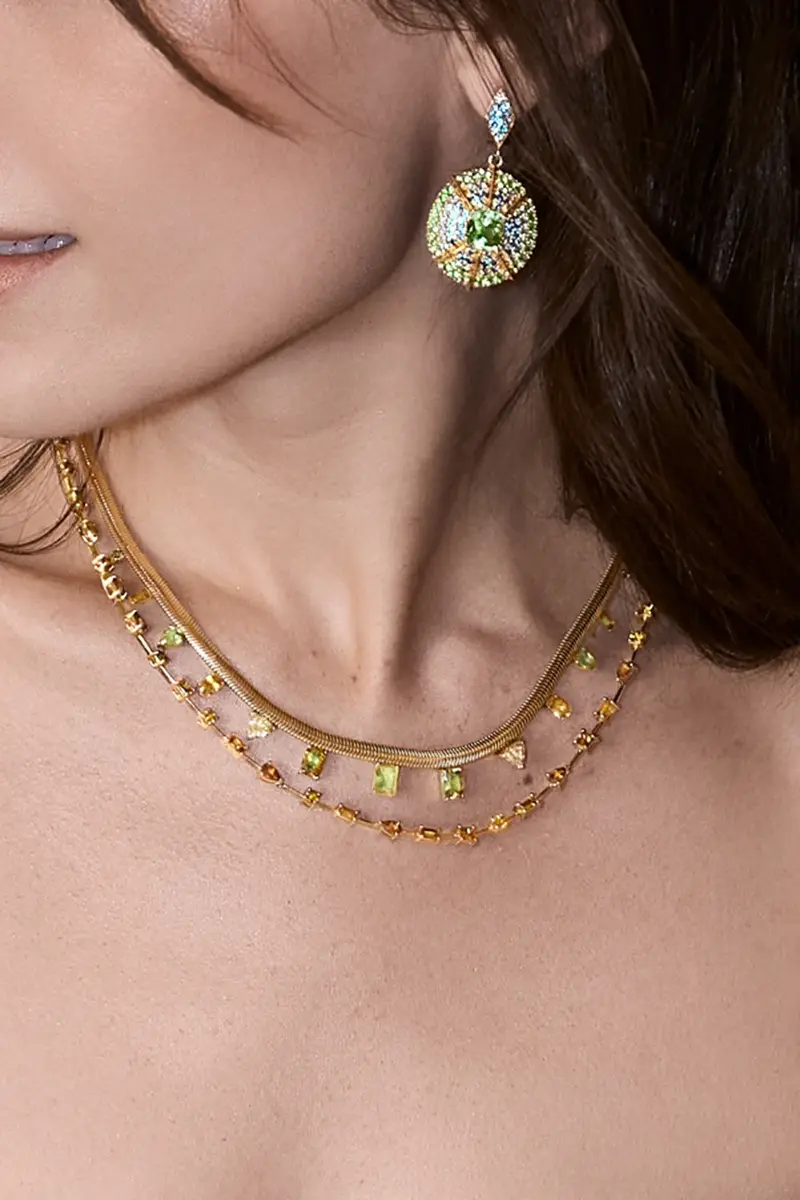 MEREDITH YOUNG Sapphire Mossy Way Medallion Earrings | Thumbnail 2