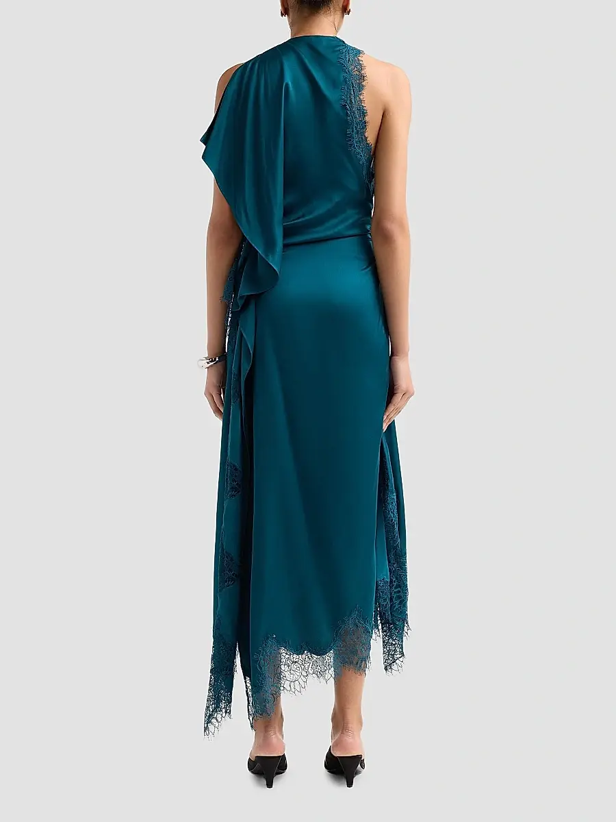 A.L.C. A. L.C. Women's Miriam Draped Lace Midi Dress | Thumbnail 3 A.L.C. A. L.C. Women's Miriam Draped Lace Midi Dress | Thumbnail 3
