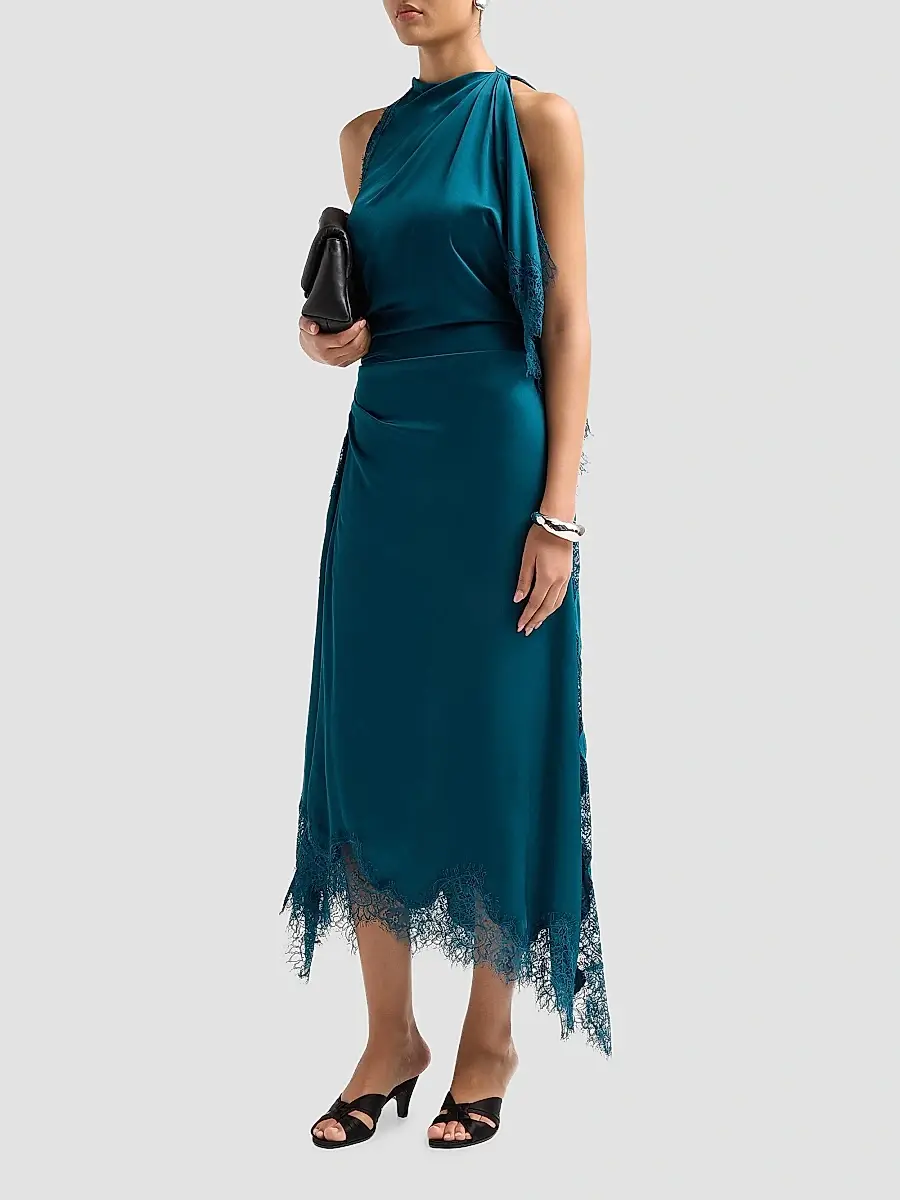 A.L.C. A. L.C. Women's Miriam Draped Lace Midi Dress | Thumbnail 4 A.L.C. A. L.C. Women's Miriam Draped Lace Midi Dress | Thumbnail 4