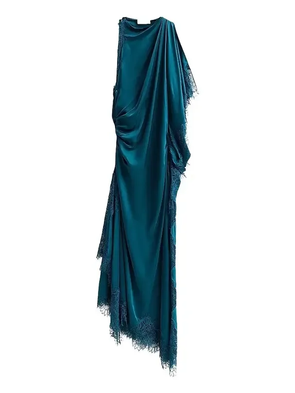 A. L.C. Women's Miriam Draped Lace Midi Dress