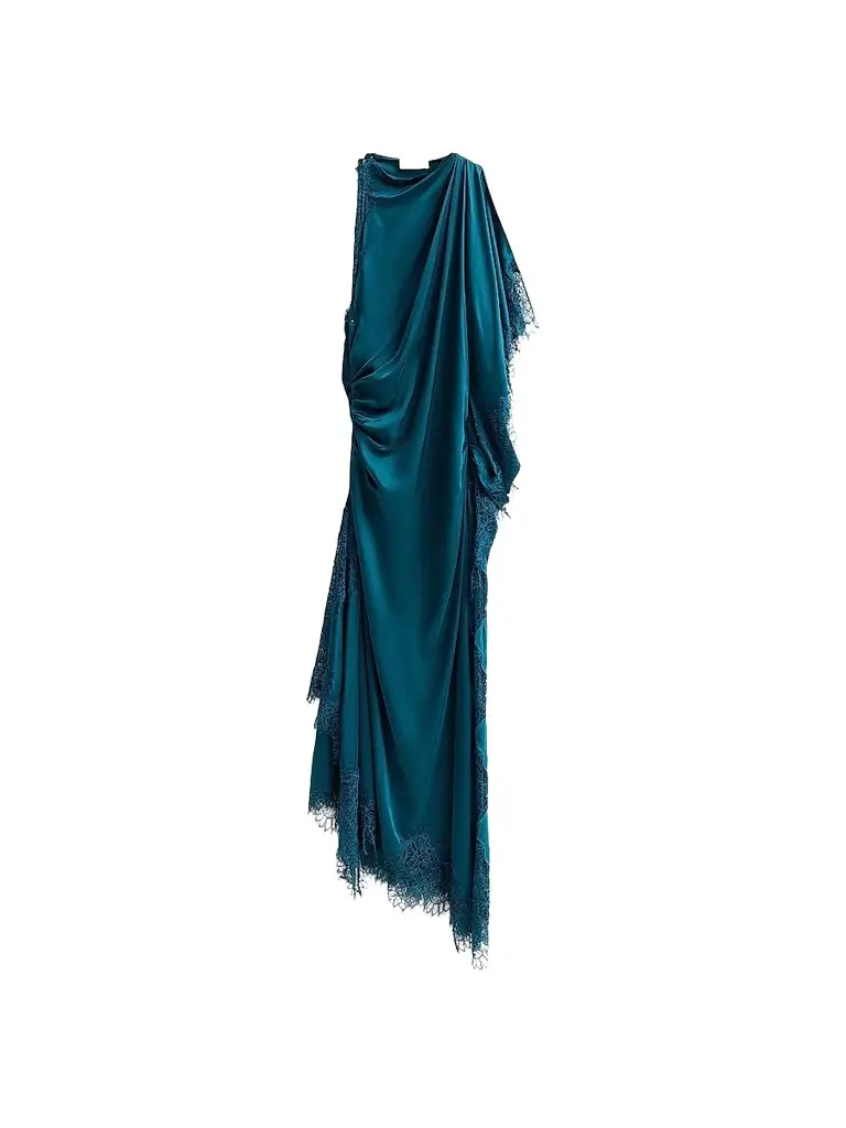 A. L.C. Women's Miriam Draped Lace Midi Dress A. L.C. Women's Miriam Draped Lace Midi Dress