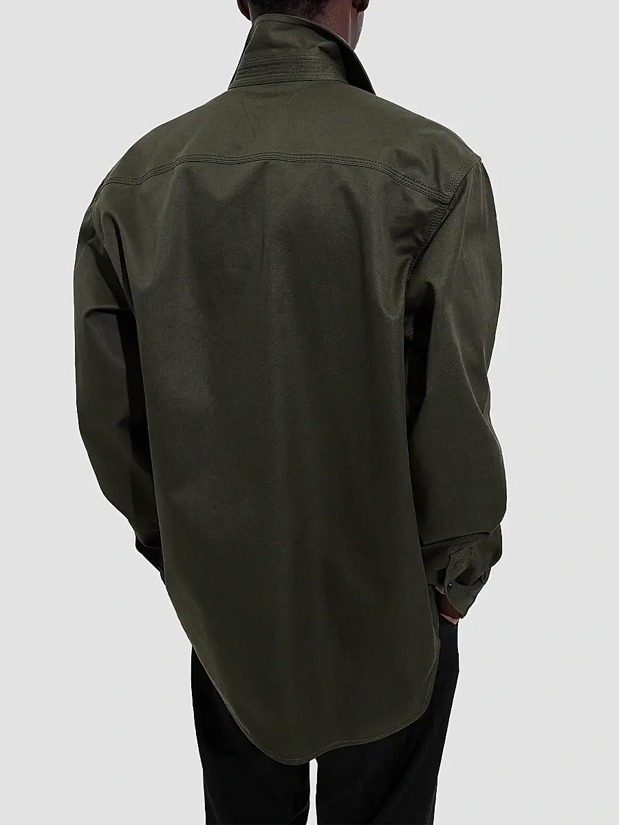 Bottega Veneta Men's Light Cotton Gabardine Shirt | Thumbnail 2