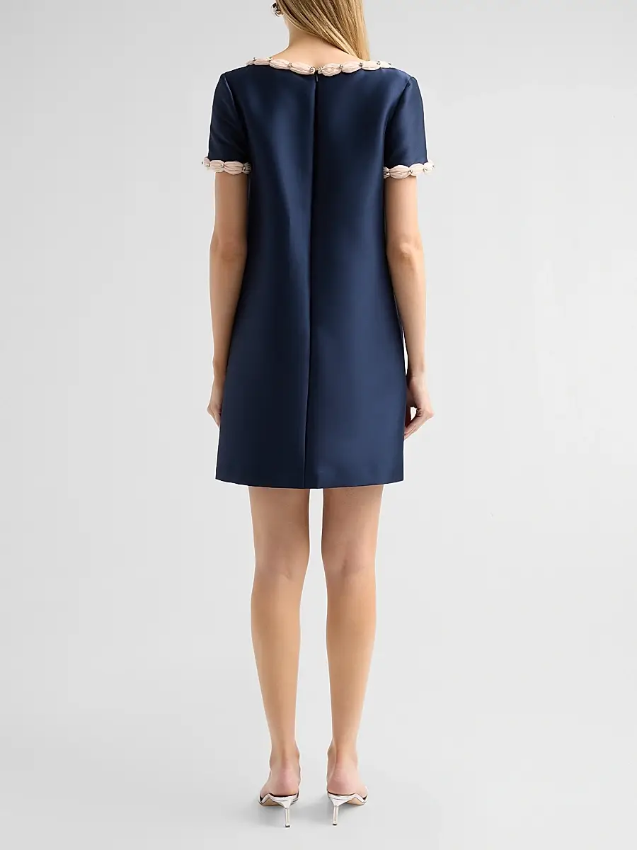 BADGLEY MISCHKA Women's Contrast Bow Mikado Shift Cocktail Dress | Thumbnail 3 BADGLEY MISCHKA Women's Contrast Bow Mikado Shift Cocktail Dress | Thumbnail 3