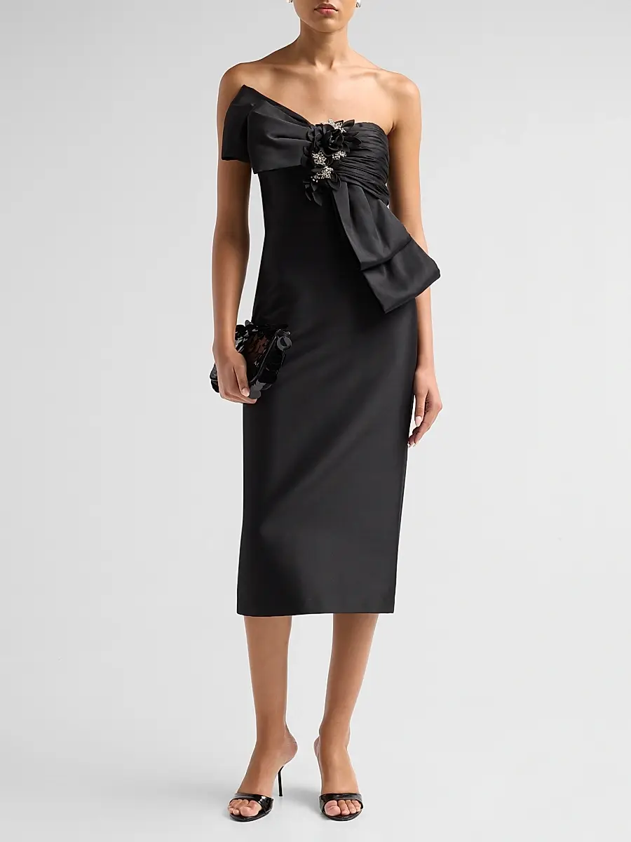 BADGLEY MISCHKA Women's Strapless Cocktail Midi Dress | Thumbnail 2 BADGLEY MISCHKA Women's Strapless Cocktail Midi Dress | Thumbnail 2